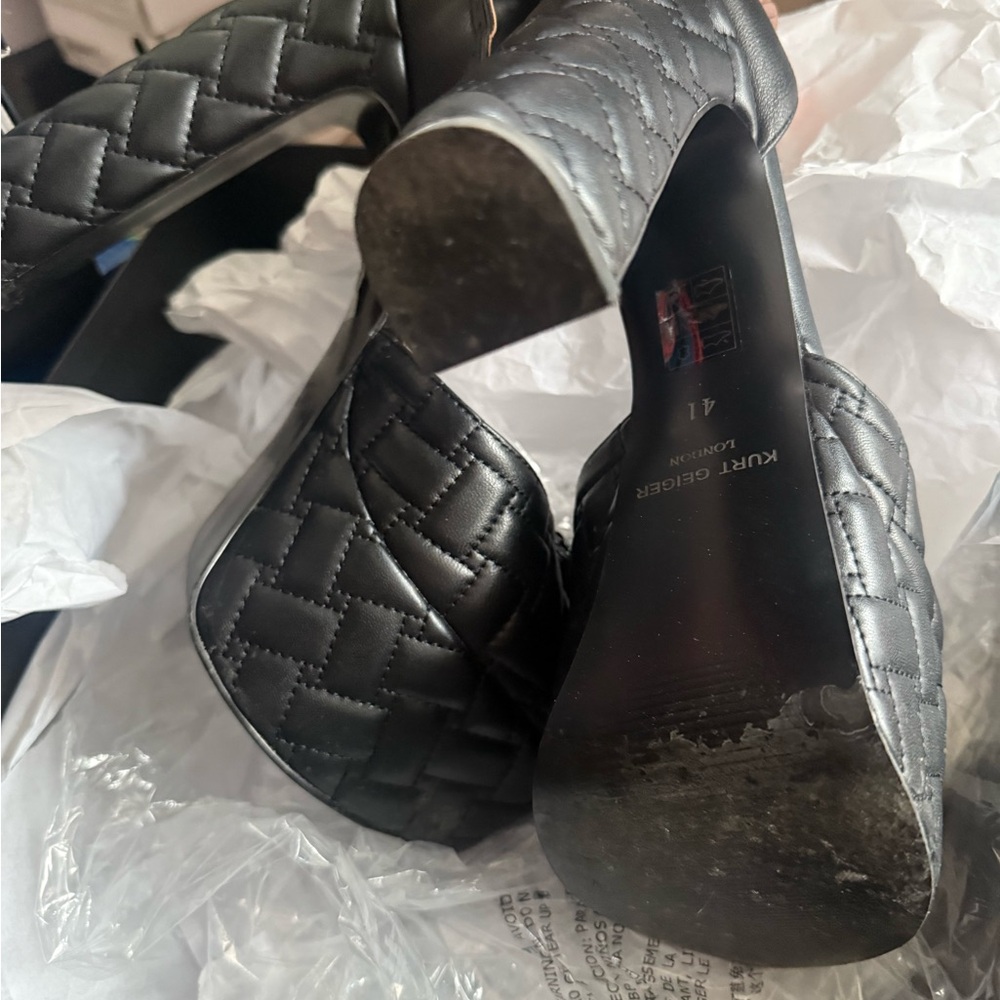 Kurt Geiger Black Quilted Heels - Picture 5 of 5